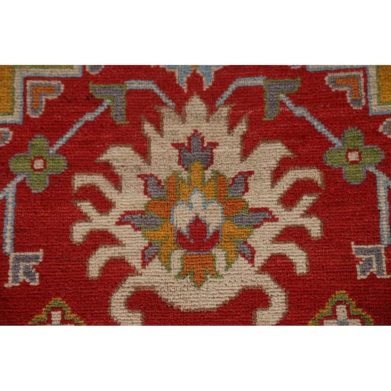 Geometric Traditional Kazak Oriental Area Rug Hand-knotted Wool Carpet - 6'7" x 10'0"