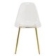 preview thumbnail 17 of 19, Modern Kitchen Chairs with Transparent Seat, Armless Accent Side Chairs with Metal Legs for Dining Room, Living Room