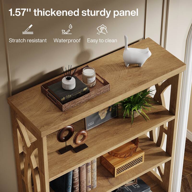 Freestanding Bookshelf, Wood Bookcase, Display Shelves Home Office Living Room Bedroom Storage