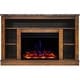 preview thumbnail 7 of 5, Hanover Oxford 47 In. Electric Fireplace with a Multi-Color LED Insert and Walnut Mantel