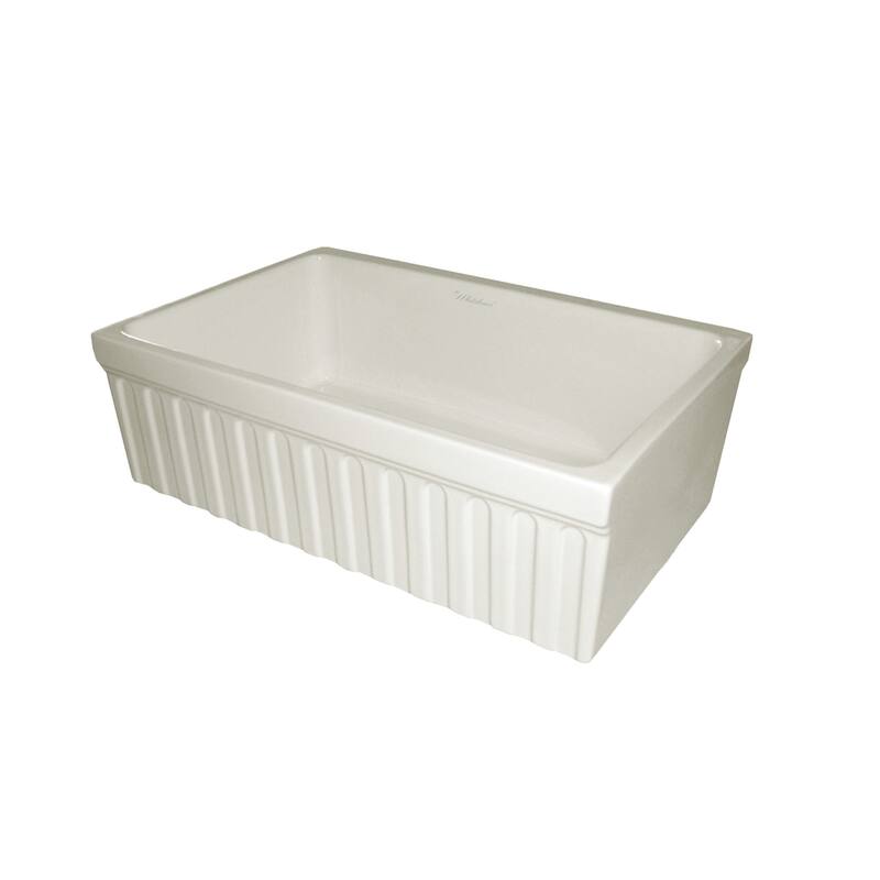 Whitehaus 30" Quatro Alcove Reversible Single Basin Fireclay Farm