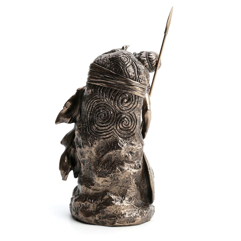 8.46" H THE DEATH OF CELTIC HERO CU CHULAINN Cold Cast Bronze - 3.94"x5.12"x8.46"