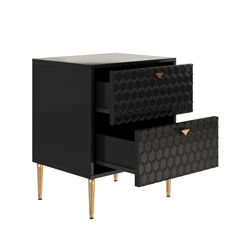 Morden Wood Furniture 2-Drawer Dresser Chest Side Table