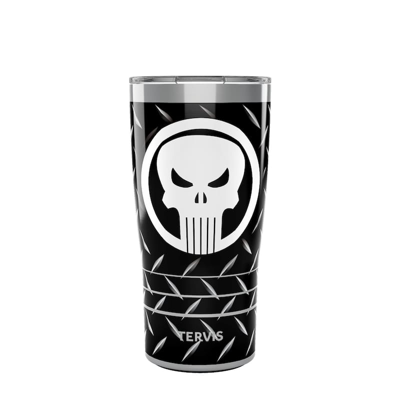 Tervis Traveler Marvel Punisher Black Triple Walled Insulated Travel Tumbler, Stainless Steel - 20oz