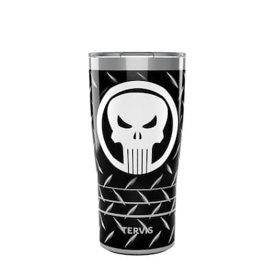 Tervis Traveler Marvel Punisher Black Triple Walled Insulated Travel Tumbler, Stainless Steel