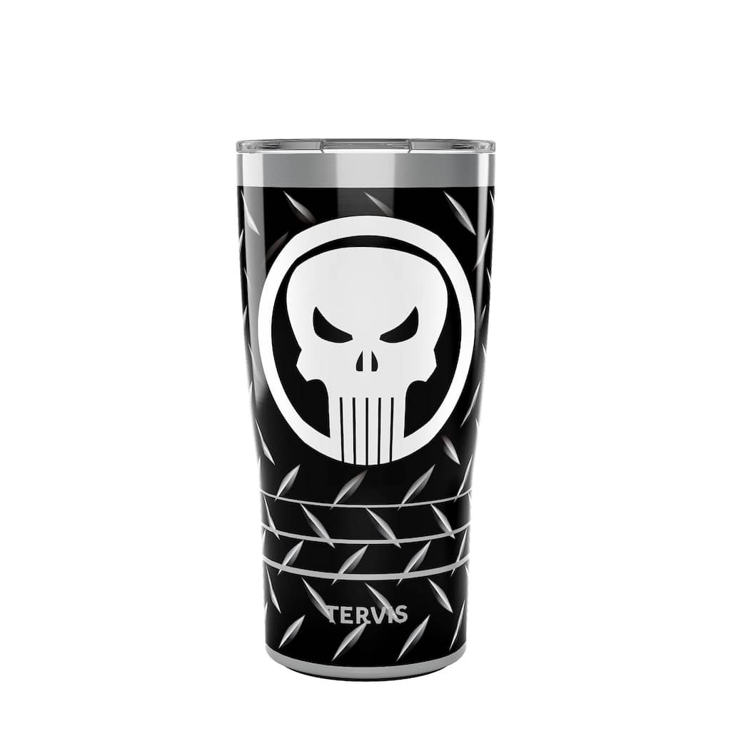 Tervis Traveler Marvel Punisher Black Triple Walled Insulated Travel Tumbler, Stainless Steel