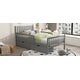 preview thumbnail 14 of 31, Roomfitters Twin Size Wood Platform Bed with Guardrails and Two Storage Cabinets