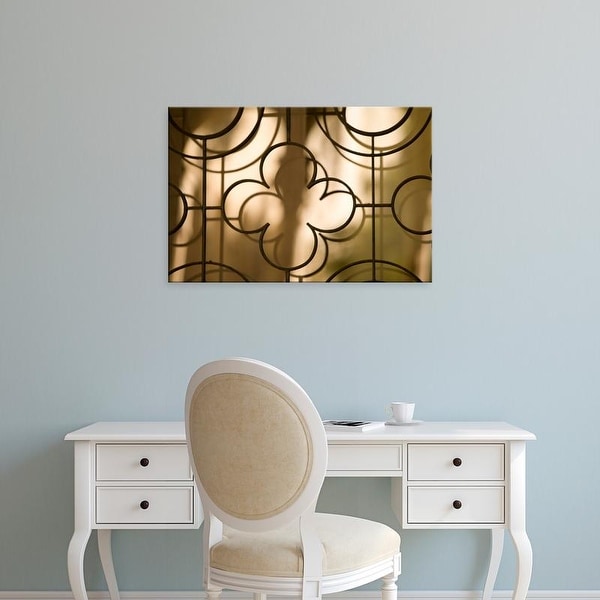 Easy Art Prints John & Lisa Merrill's 'Wrought Iron Grill And Reflections' Premium Canvas Art