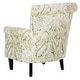 preview thumbnail 8 of 10, SAFAVIEH Hazina Green Printed Paisley Rolled Back Club Chair - 30" x 32.8" x 35.4"