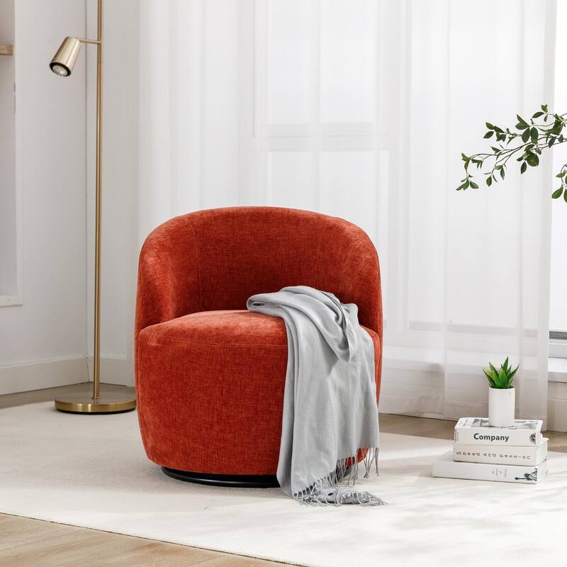 Ouyessir Accent Upholstered Round Velvet 360 Degree Swivel Sofa Chairs
