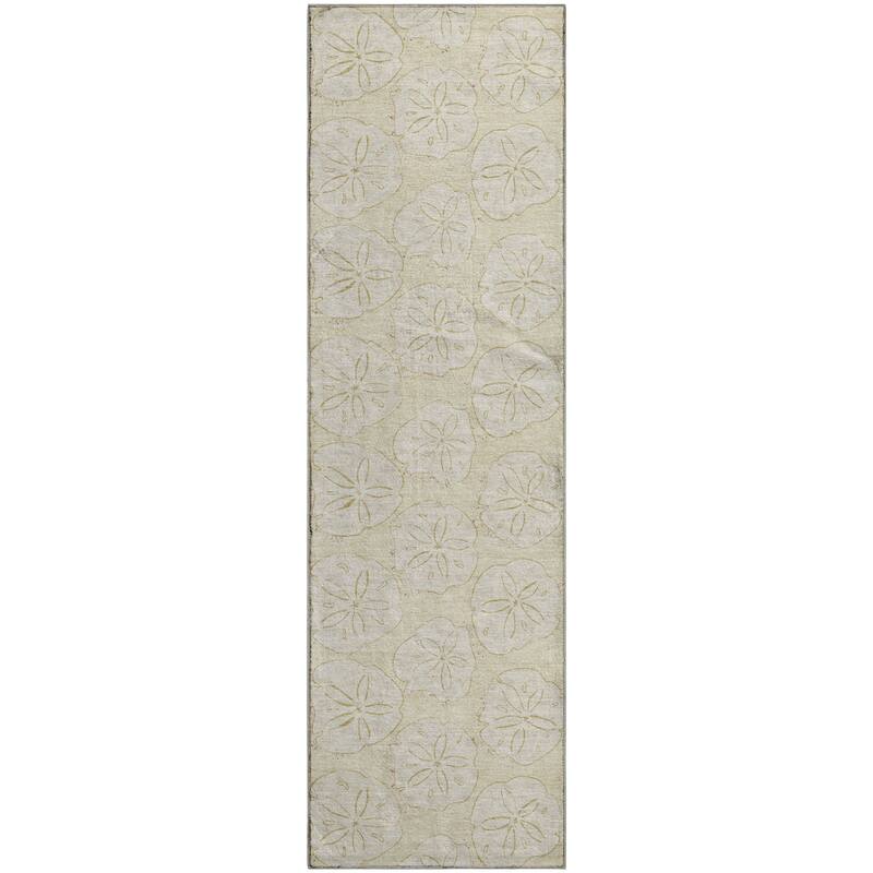Premium Washable Super Soft Coastal Seashell Imprints Mayfield Rug
