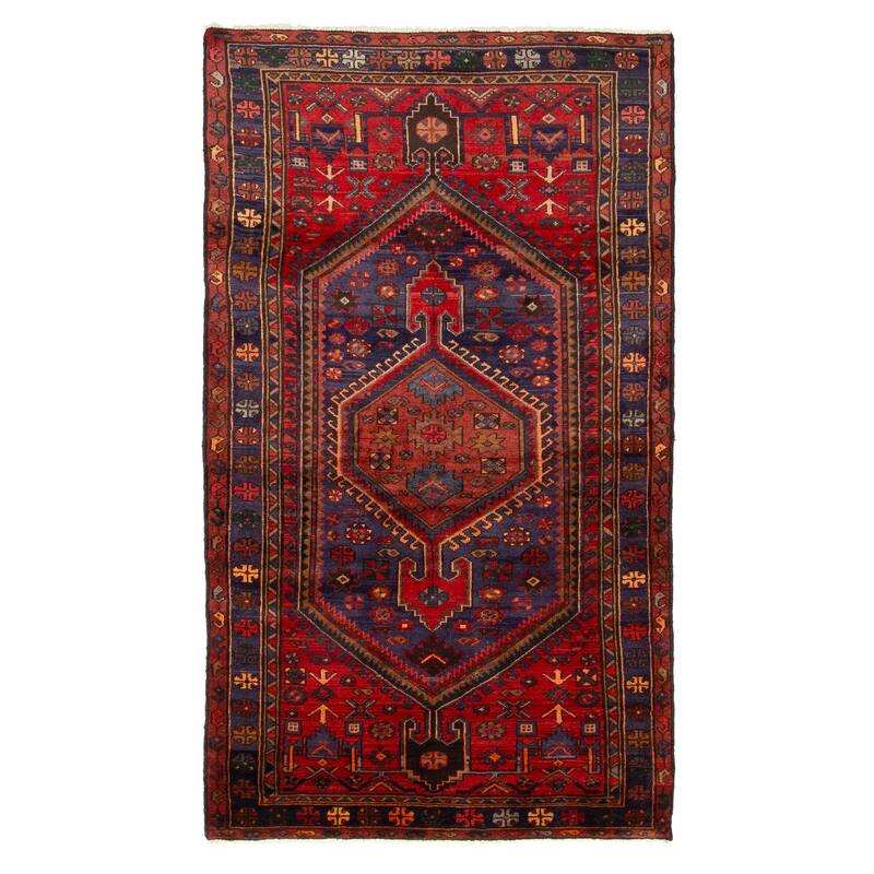 ECARPETGALLERY Hand-knotted Andelz Dark Blue Wool Rug - 4'4 x 7'9