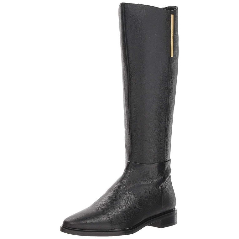 calvin klein francine leather tall boots