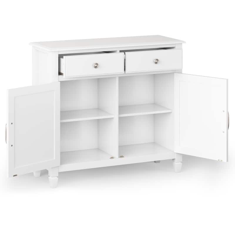 WYNDENHALL Hampshire 40" Wide Solid Wood Traditional Entryway Storage Cabinet - 40"w x 15"d x 36" h