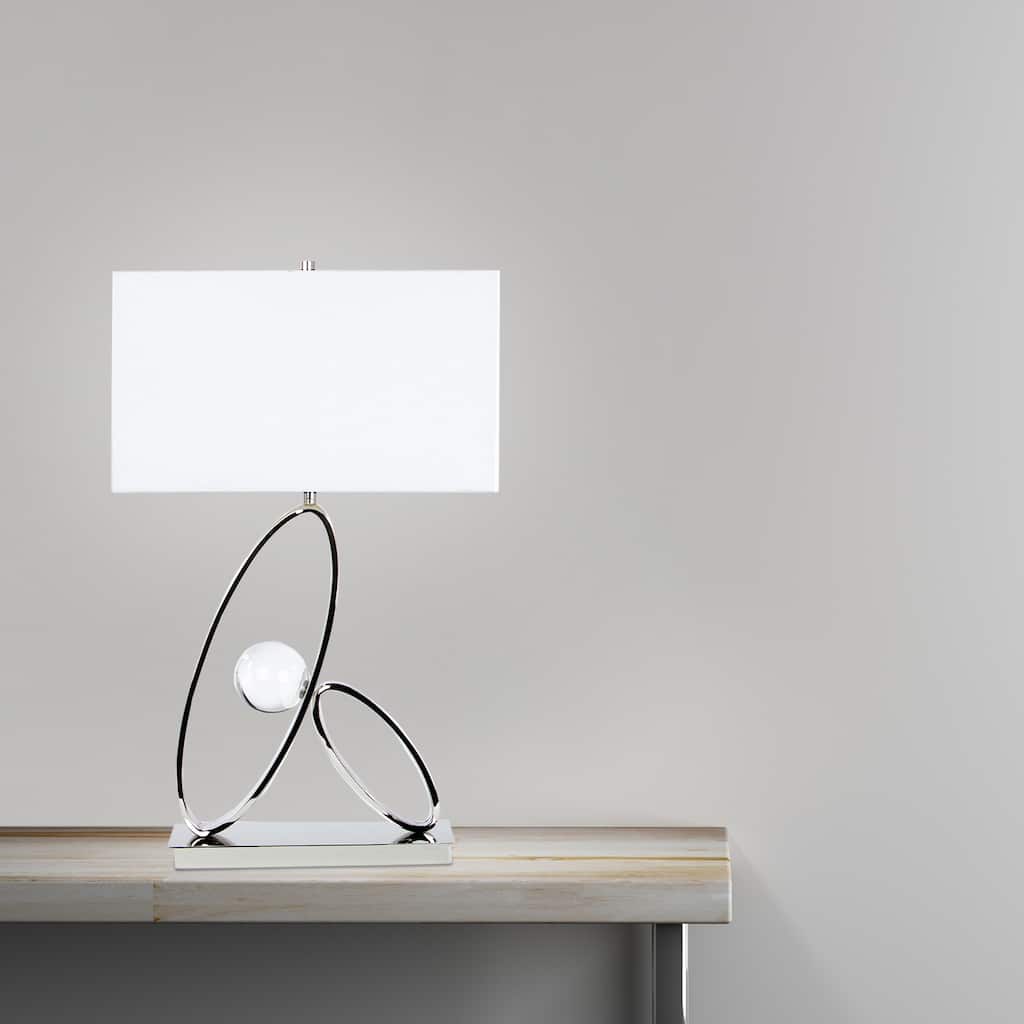 Ovals with Crystal Ball LED Table Lamp - N/A