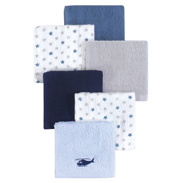 slide 1 of 1, Hudson Baby Infant Boy Super Soft Cotton Washcloths, Helicopter, One Size - Helicopter - One Size One Size - Helicopter