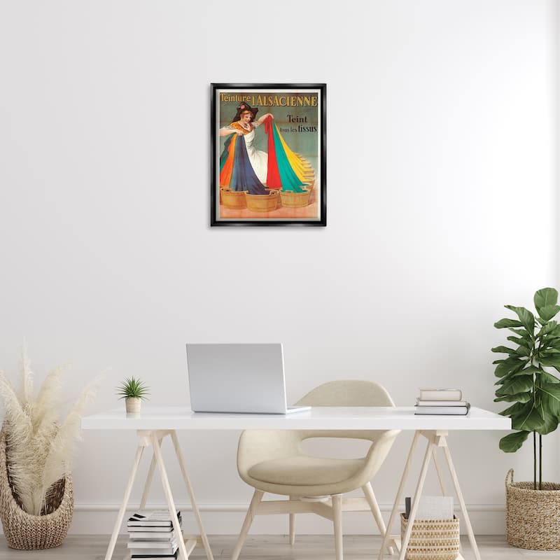 Stupell Vintage Teinture L'Alsacienne Framed Floater Canvas Wall Art Design By Marcus Jules