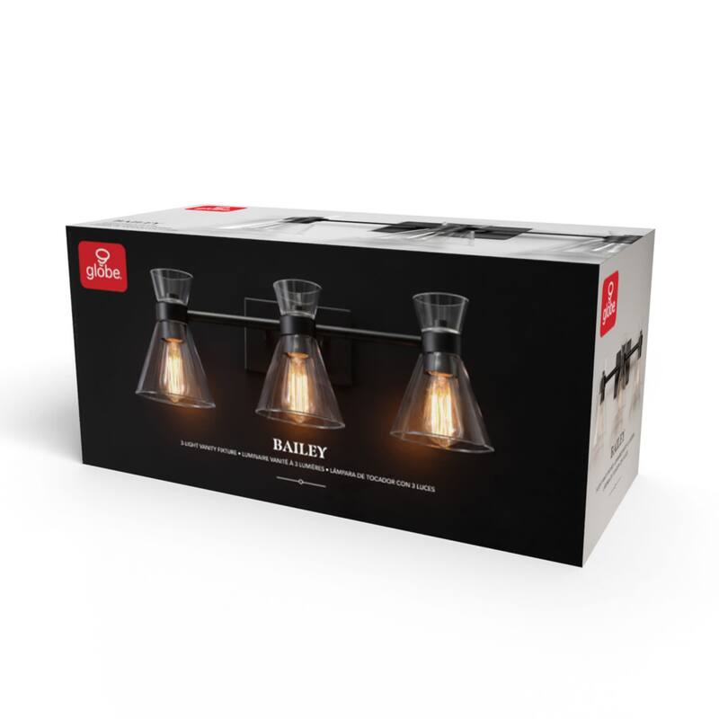 Globe Electric 91006435 Bailey 3 Light 24" Wide Vanity Light with