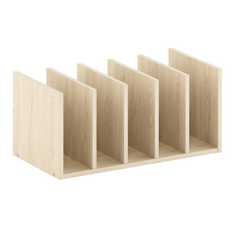 Furinno Hermite Home Office Supplies Desktop Bookshelf Storage Organizer, Espresso - Beige