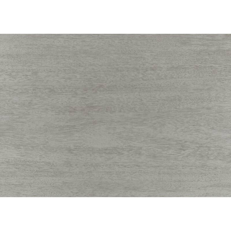 Brok 67 Inch Dresser, 7 Drawers, Light Gray Acacia, Black Bar Handles