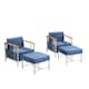 Option White & BLue Cushion