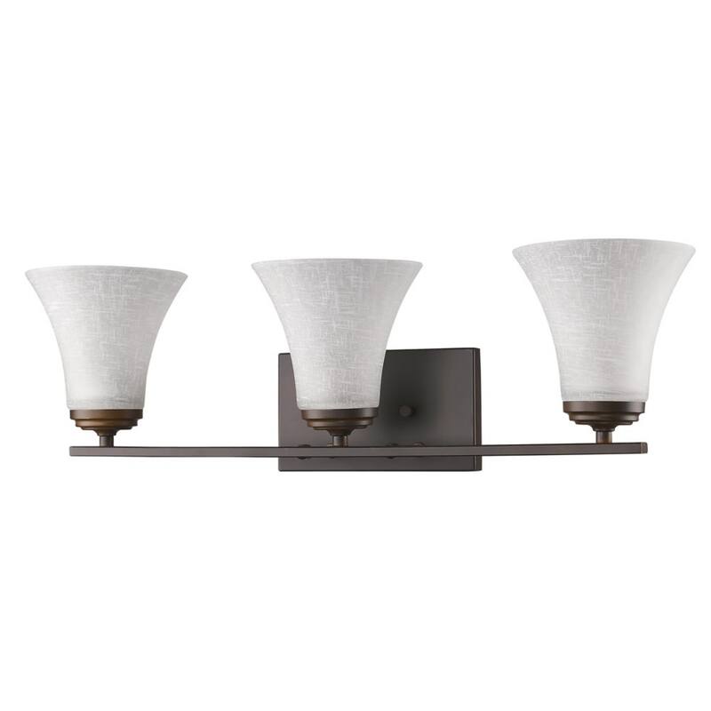 Wall Light with Tapered Glass Shade for Bedroom and Living Room