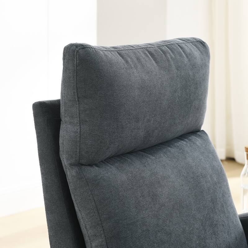 25.6"W Modern Accent High Backrest Living Room Lounge Arm Rocking Chair