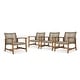 preview thumbnail 19 of 17, Hampton Outdoor Club Chair (Set of 4) by Christopher Knight Home