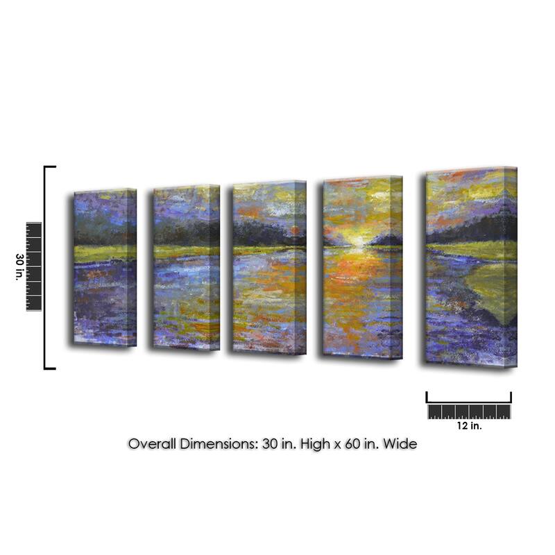 'Canyon Sunset' 5 Piece Wrapped Canvas Wall Art Set by Norman Wyatt Jr.