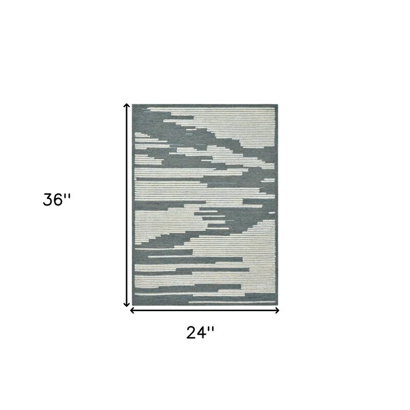 HomeRoots Abstract Lodge Rectangle Area Rug