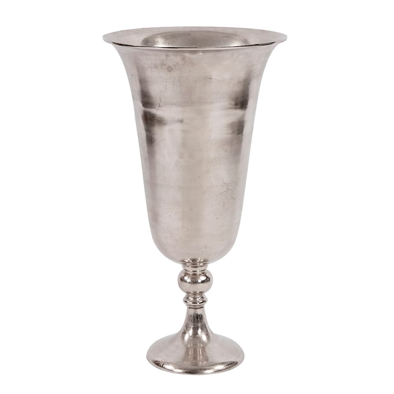 Allan Andrews Silver Aluminum Footed Oversized Vase, Large