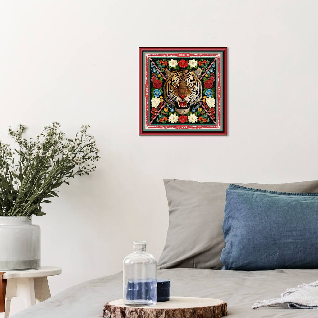Wynwood Studio Fashion and Glam Red & Green Love Scarf Red and Wall Art Canvas Print