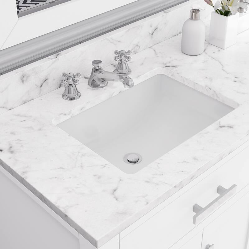 Water Creation Madison 72-inch Solid White Double Sink Bathroom Vanity