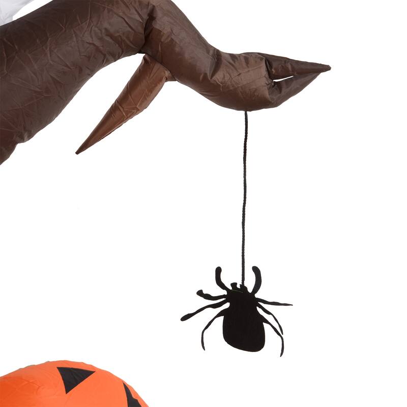 HOMCOM 8' Haunted Tree, Evil Jack-O'-Lantern, and Ghost Inflatable Halloween Decoration