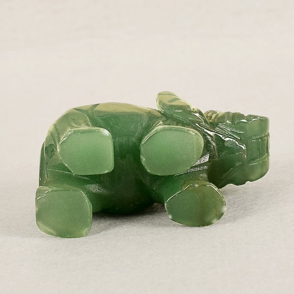 3.8Cm Hand Carved Artificial Green Aventurine Jade Stone Elephant ...