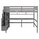 preview thumbnail 34 of 33, Full Size Loft Bed with Desk and Shelves