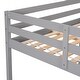 preview thumbnail 15 of 26, Contemporary Design Full Size Low Loft Bed with inclined Ladder and Guardrails, Under Bed Capacious Space, Space-saving, White