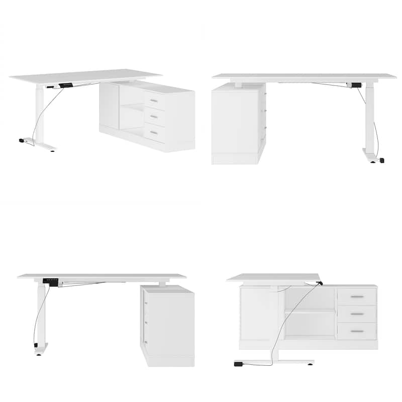 Ultimate Home Office Desk with Electric Lift Top Wrting Desk Working
