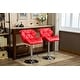 preview thumbnail 26 of 54, Roundhill Furniture Glasgow Height-adjustable Tufted Faux Leather Bar Stools (Set of 2)