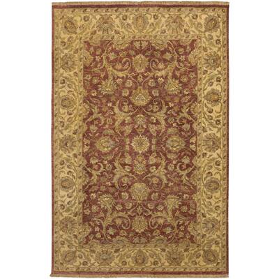 Hand-knotted Legacy New Zealand Hard-twist Wool Area Rug - 5'6" x 8'6" - 5'6" x 8'6"