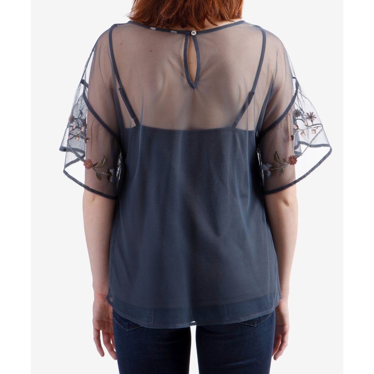lucky brand sheer blouse