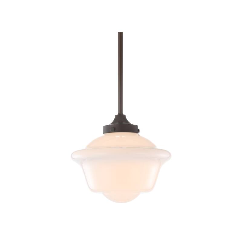Cleo Adjustable Drop Metal/Glass LED Pendant, by JONATHAN Y