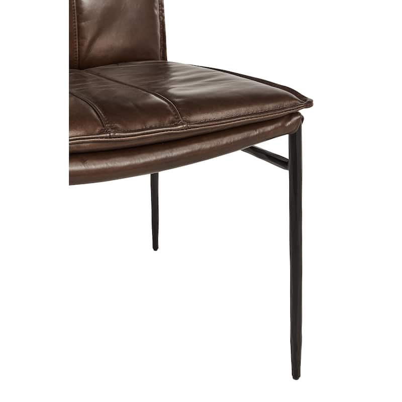 Classic Home Tuscan Genuine Leather Dining Chair (Set of 2)