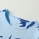 preview thumbnail 2 of 2, 100% Organic Cotton Toddler Summer 2 Piece short sleeve Pajama Set - Blue Dinosaur