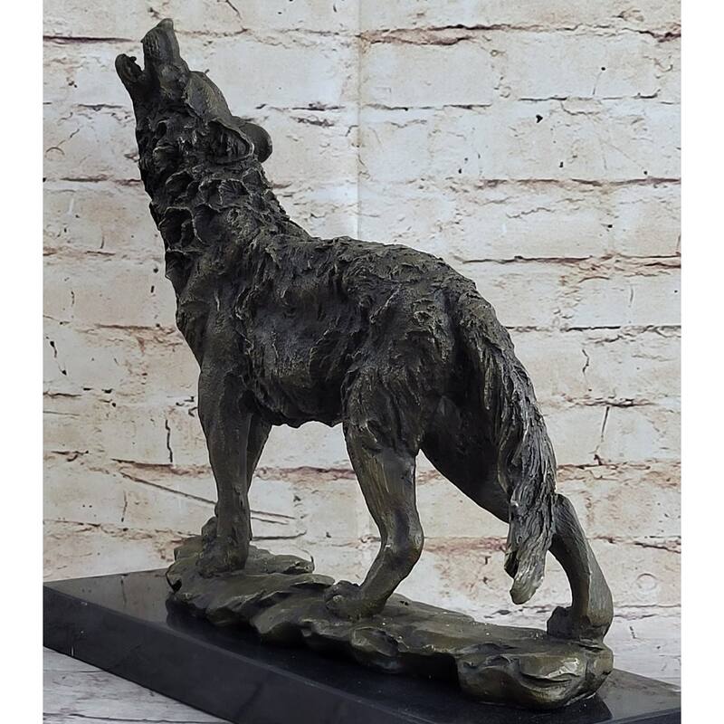 Imitative Wolf DireImitative wolf Bronze Statue Sculpture Figure Antoine Barye Art 13.5 Inches X 15 Inches
