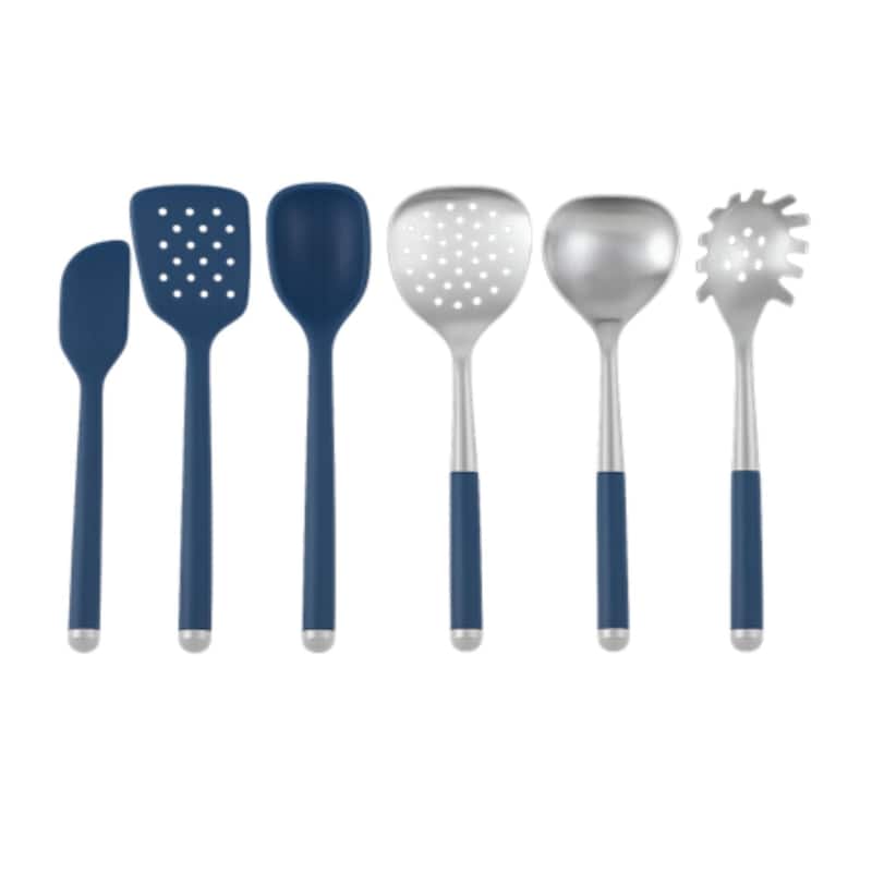 Calphalon Edge 6 Piece Stainless Steel Kitchen Tool Set - Taupe