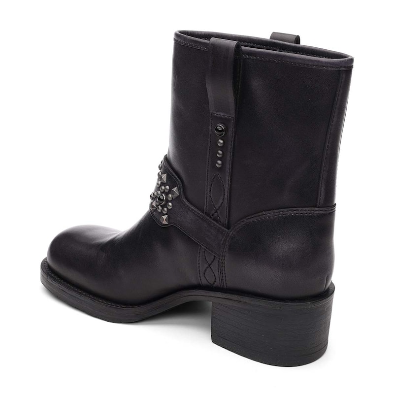 ASH Tequila Studded Leather Moto Bootie