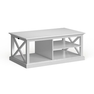 Shop The Gray Barn Ora 3 Shelf White Mahogany Coffee Table 47 24