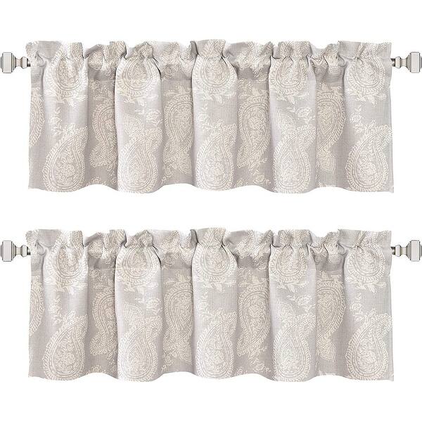 Block print shaped valance