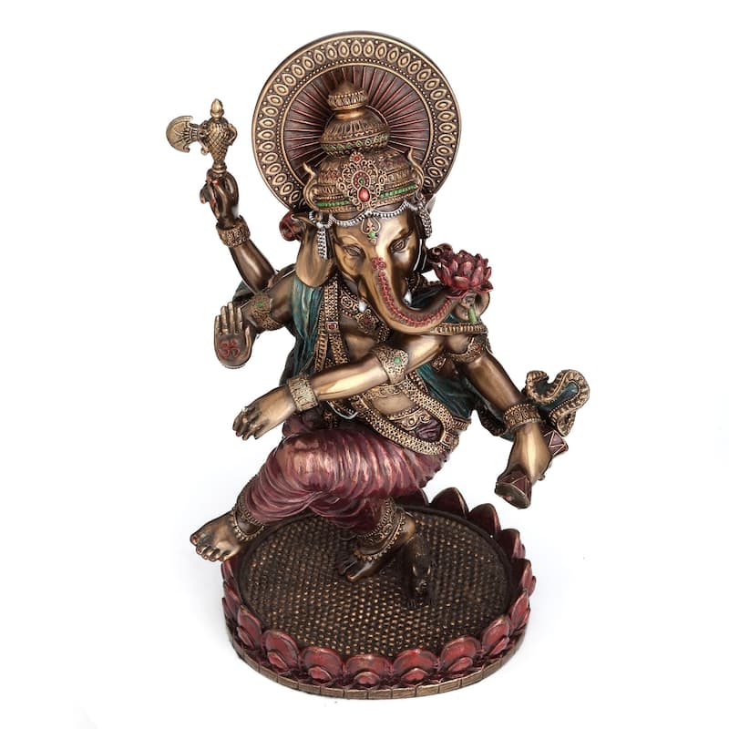 8.27" H 8" DANCING GANESHA (BRONZE) Cold Cast Bronze - 3.74"x5.51"x8.27"